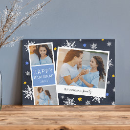 Starry Fotobooth | Hanukkah Foto Collage Card Feiertagskarte
