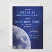 Starry Galaxy Moon Sweet 16 Geburtstagsparty (Vorderseite)