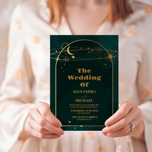 Starry Galaxy Space Stars Dream Wedding Einladung