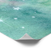 Starry Garden Spring Blume Faia Watercolor Poster (Ecke)