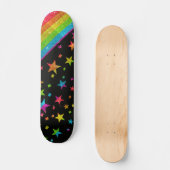Starry Gay Pride Flag Funkelnd Rainbow Glitzer Skateboard (Vorderseite)