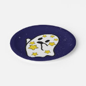 Starry Ghost im Weltraum verloren Pappteller (Schrägansicht)