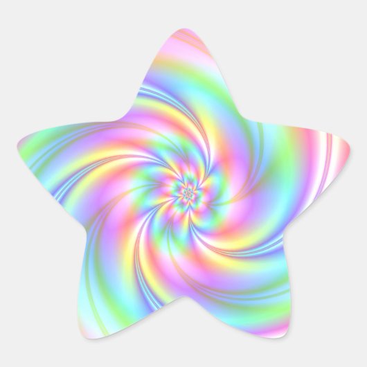 Starry Girl Pink Twirl Star Stickers (Vorderseite)