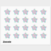 Starry Girl Pink Twirl Star Stickers (Blatt)