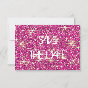 Starry Glitter des rosa Scheins Save the Date