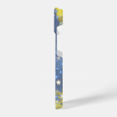 Starry Glittery Blau und Gold Moderner Glanz iPhone Hülle (Linke Seite)