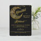 Starry Glitz Rentirement Party Einladung (Stehend Vorderseite)