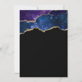 Starry Gold Agate Geode 40. Geburtstag Party Einladung (Rückseite)