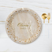 Starry Gold Disposable Plates Pappteller