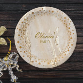 Starry Gold Disposable Plates Pappteller