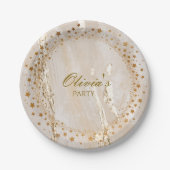 Starry Gold Disposable Plates Pappteller (Vorderseite)