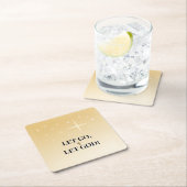 Starry Golden Cross Let Go Let God Rechteckiger Pappuntersetzer (Vor Ort)