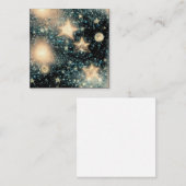 Starry Grunge Hintergrund Quadratische Visitenkarte (Vorne/Hinten)