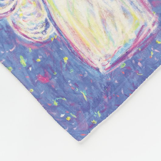 Starry Guardian Angel Custom Fleece Blanket (Ecke)