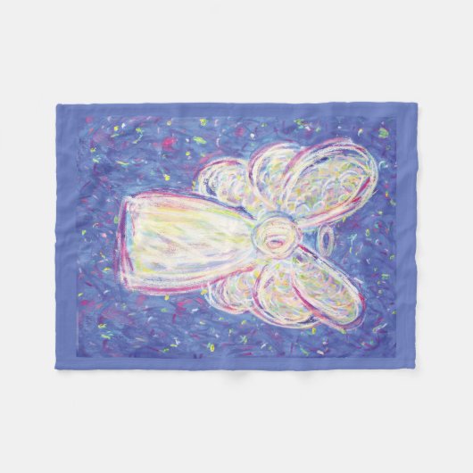 Starry Guardian Angel Custom Fleece Blanket (Vorderseite (Horizontal))