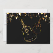 Starry Guitars Gold Black Music Einladung zur Hoch (Rückseite)
