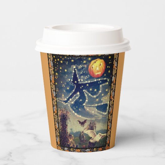 Starry Halloween Night Pappbecher (Rückseite)