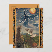 Starry Halloween Night Postcard Postkarte (Vorne/Hinten)