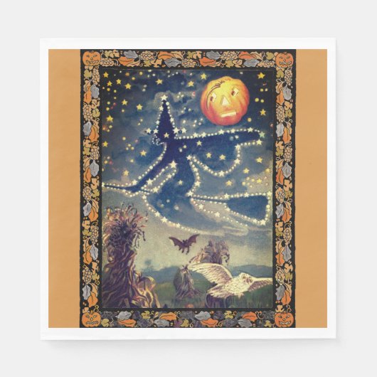 Starry Halloween Night Serviette (Vorderseite)
