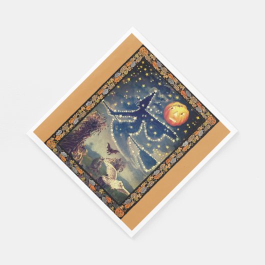 Starry Halloween Night Serviette (Ecke)