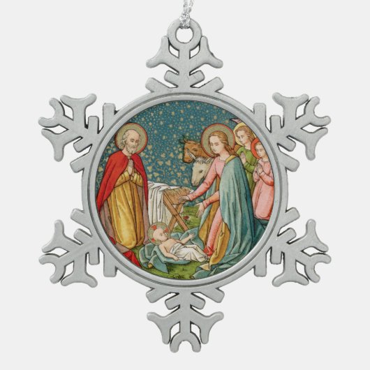 Starry Heavens (VVP 003) Schneeflocken Zinn-Ornament (Vorderseite)