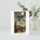 Starry Hexe auf Broomstick Postkarte (Stehend Vorderseite)