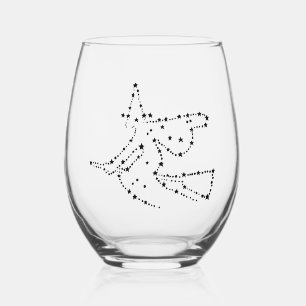 Starry Hexe Kontur Elegant Black Weinglas Ohne Stiel