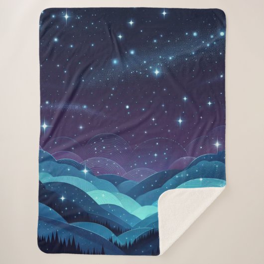 Starry Hills Night Sherpadecke (Vorderseite)