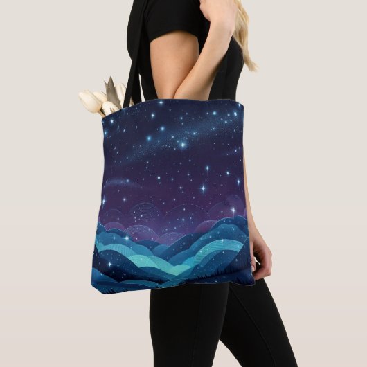 Starry Hills Night Tasche (Von Nahem)