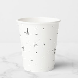 Starry Holiday 8oz Paper Cups - Festliche Essentia Pappbecher