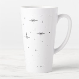 Starry Holiday Große Latte Tasse | Festlicher Trin