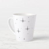 Starry Holiday Kleine Latte Tasse | Festlicher Tri (Linke Ecke)