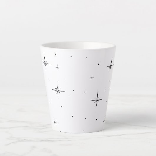 Starry Holiday Kleine Latte Tasse | Festlicher Tri (Vorderseite)
