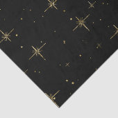 Starry Holiday Tissue - Schwarz mit Gold Star Seidenpapier (Ausschnitt)