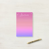 Starry Hues Personalisierter Name Notepad (Pink) Post-it Klebezettel (Auf Schreibtisch)