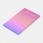 Starry Hues Personalisierter Name Notepad (Pink) Post-it Klebezettel (angewinkelt)