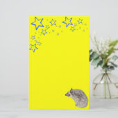 Starry Igel Stationary Briefpapier (Stehend Vorderseite)