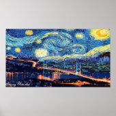 Starry Istanbul Poster Print (Vorne)