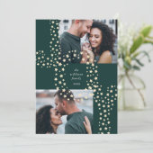 Starry Joy | Zwei Fotos Feiertagskarte (Stehend Vorderseite)