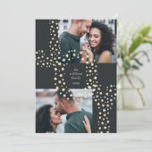 Starry Joy | Zwei Fotos Feiertagskarte (Stehend Vorderseite)