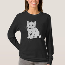 Starry Kitty in Black Shirt