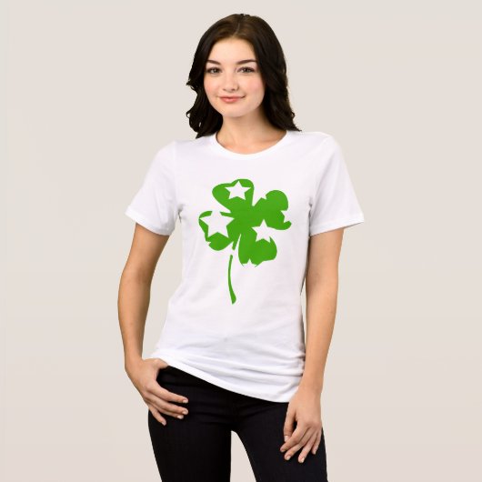 Starry Kleeblatt St. Patrick's Day Tri-Blend Shirt (Vorderseite voll)