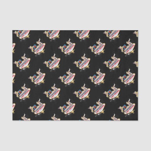 Starry Las Vegas Begrüßungszeichen Seidenpapier (Vorderseite)