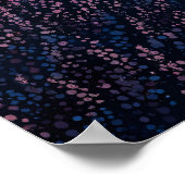 Starry Lavender Field in Pointillist Style Poster (Ecke)