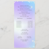 Starry Lila and Blue Sparkle Wedding Programm (Rückseite)