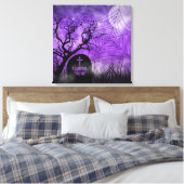 Starry Lila Goth Web Custom Wrapped Canvas Leinwanddruck (Insitu (Schlafzimmer))
