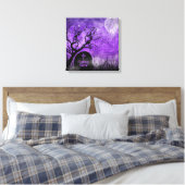 Starry Lila Goth Web Custom Wrapped Canvas Leinwanddruck (Insitu (Schlafzimmer))