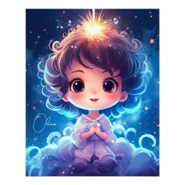 Starry Little Princess Nachts Girly personalisiere Fotodruck