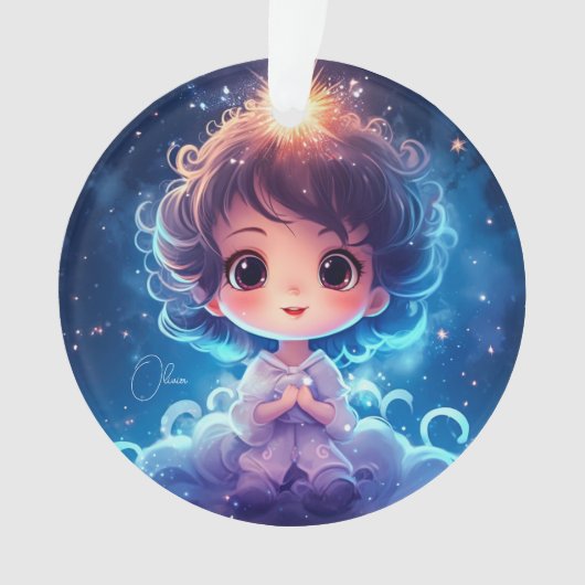 Starry Little Princess Nachts Girly personalisiere Ornament (Vorderseite)
