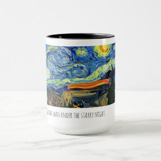 Starry man coffee mug. tasse